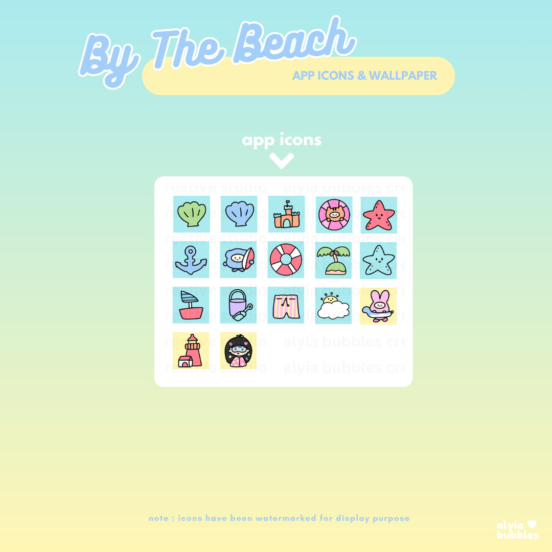 By The Beach App Icons & Phone Wallpaper