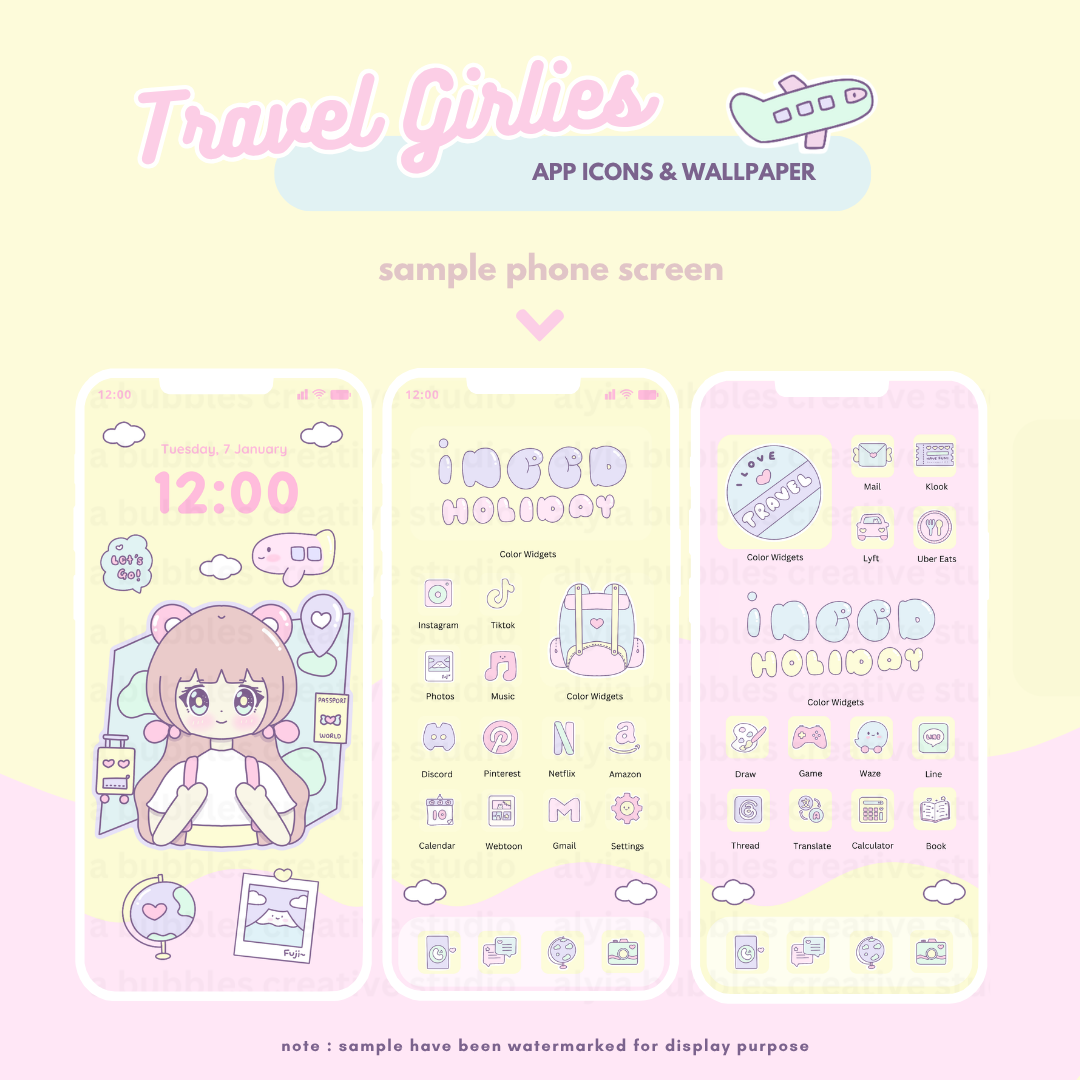 Travel Girlies App Icons & Phone Wallpaper