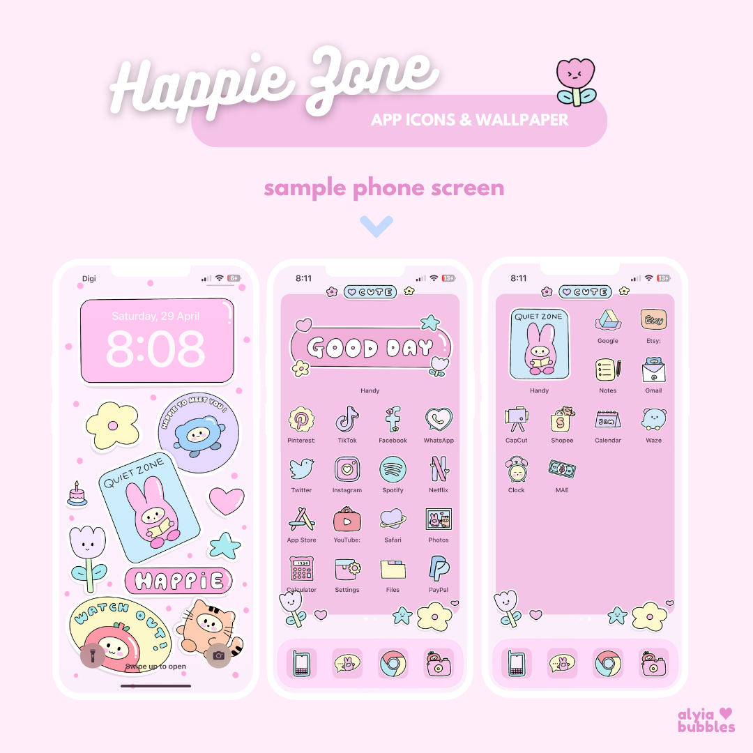 Happie Zone App Icons & Phone Wallpaper