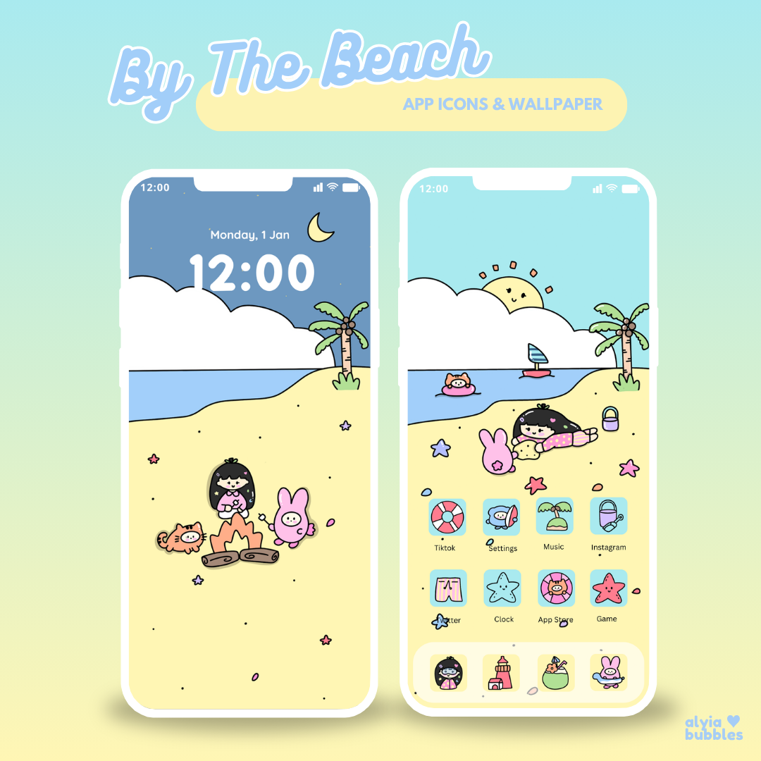 By The Beach App Icons & Phone Wallpaper