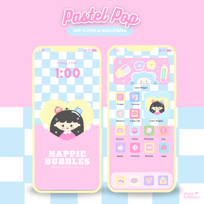 Pastel Pop App Icons & Phone Wallpaper