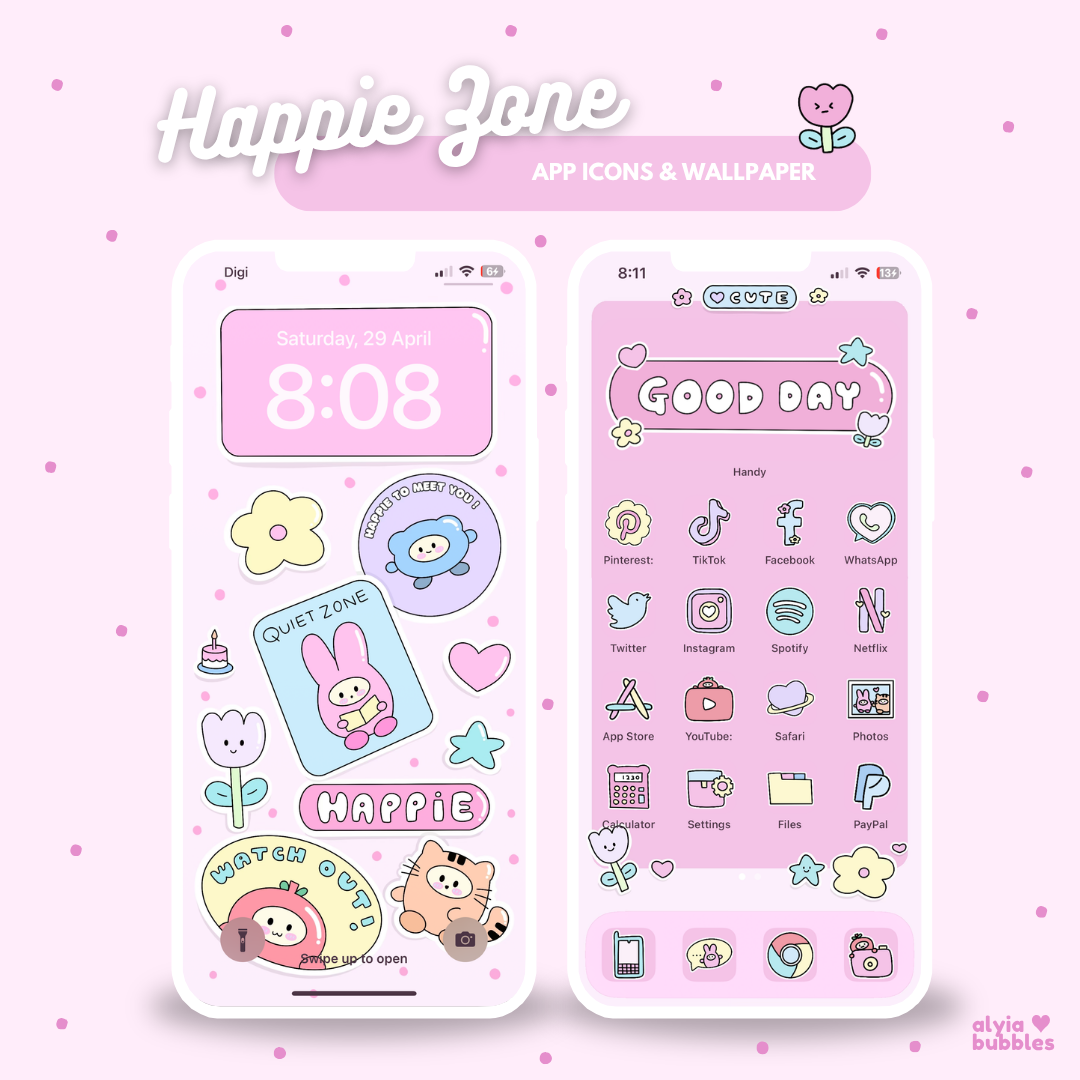 Happie Zone App Icons & Phone Wallpaper