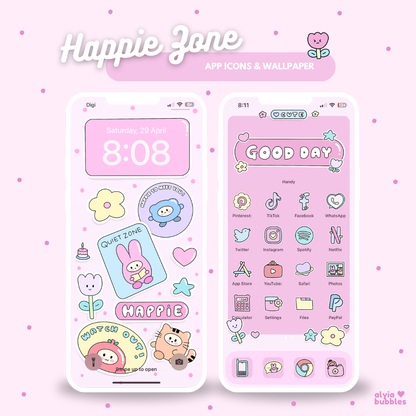 Happie Zone App Icons & Phone Wallpaper