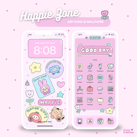 Happie Zone App Icons & Phone Wallpaper