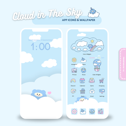 Cloud In The Sky App Icons & Phone Wallpaper