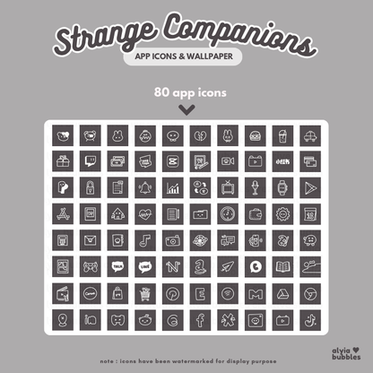Strange Companion App Icons & Phone Wallpaper
