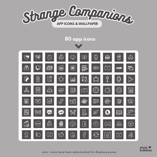 Strange Companion App Icons & Phone Wallpaper