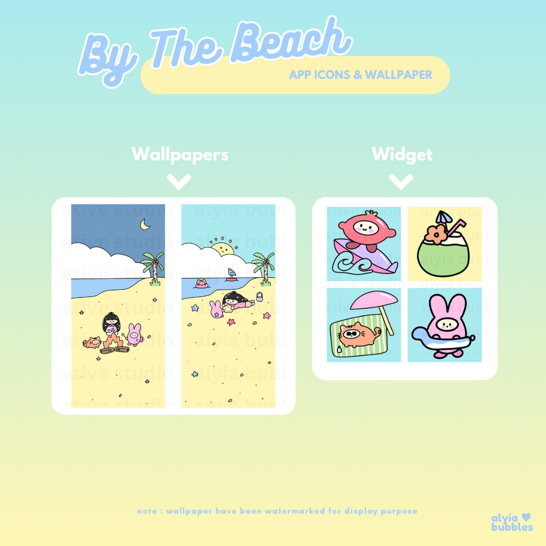By The Beach App Icons & Phone Wallpaper