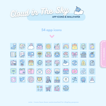 Cloud In The Sky App Icons & Phone Wallpaper