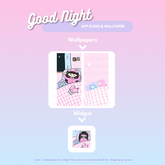 Good Night App Icons & Phone Wallpaper