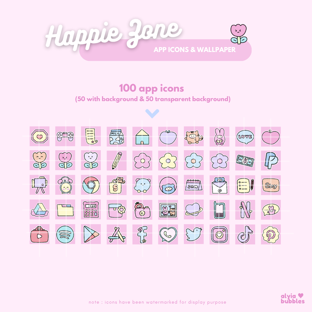 Happie Zone App Icons & Phone Wallpaper