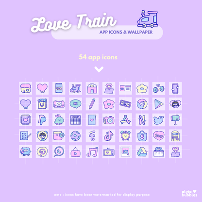Love Train App Icons & Phone Wallpaper