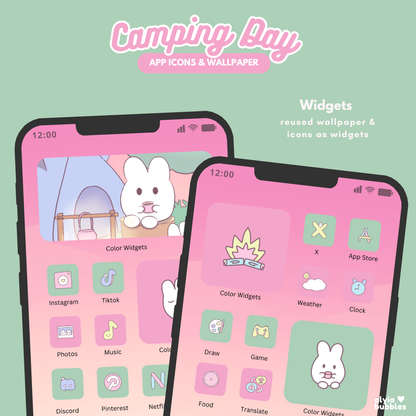 Camping Day App Icons & Phone Wallpaper