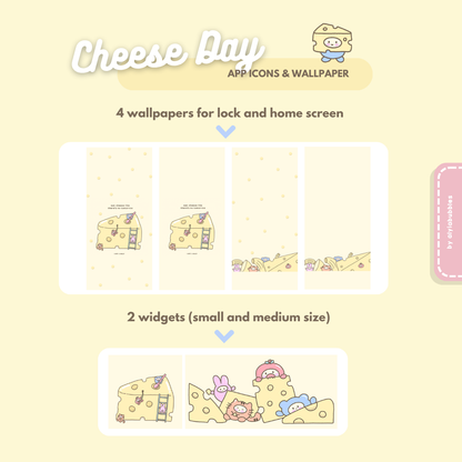 Cheese Day App Icons & Phone Wallpaper