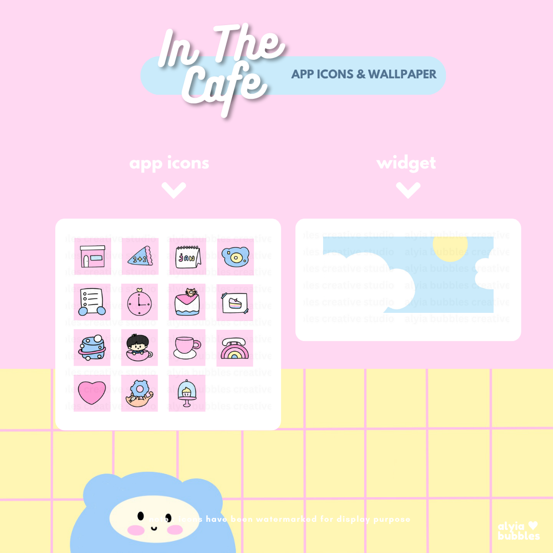 In The Cafe App Icons & Phone Wallpaper
