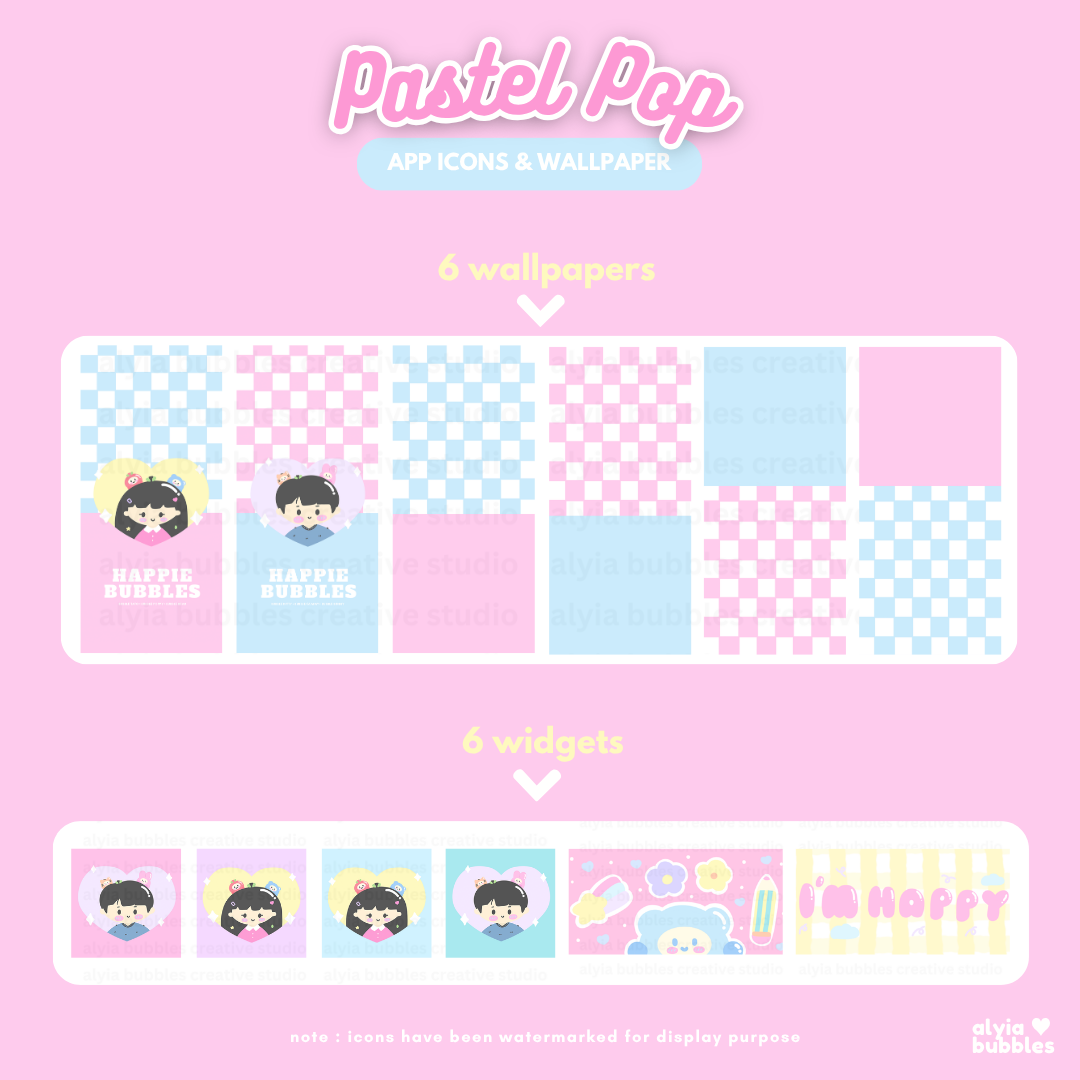 Pastel Pop App Icons & Phone Wallpaper