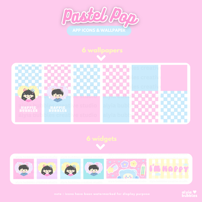 Pastel Pop App Icons & Phone Wallpaper