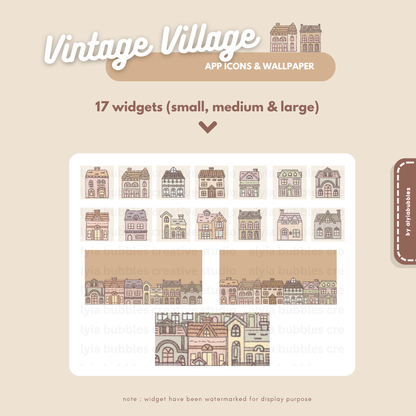 Vintage Village App Icons & Phone Wallpaper