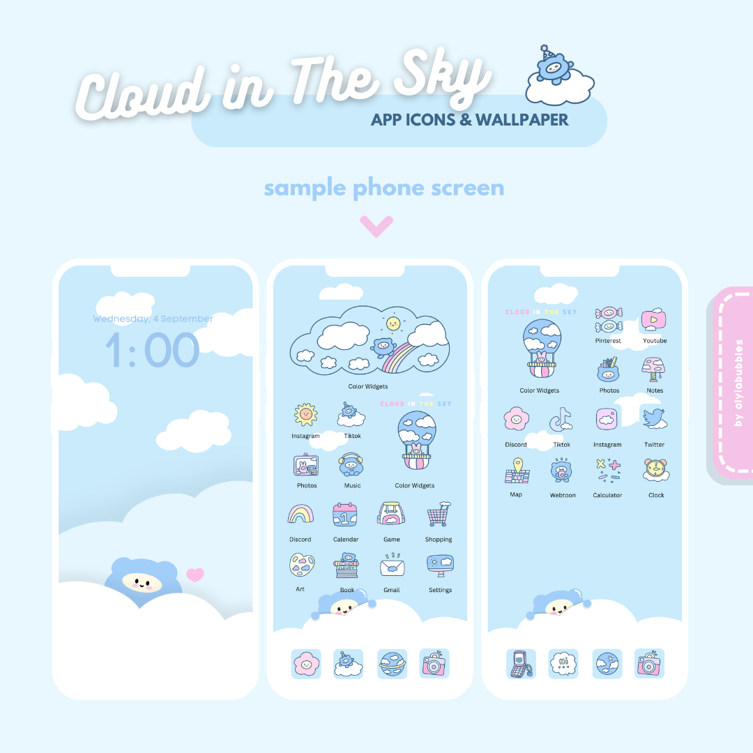 Cloud In The Sky App Icons & Phone Wallpaper