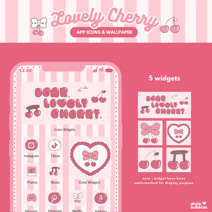 Lovely Chery App Icons & Phone Wallpaper