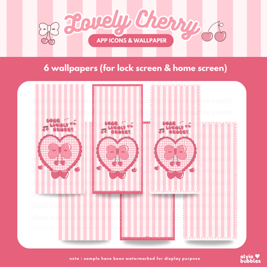 Lovely Chery App Icons & Phone Wallpaper