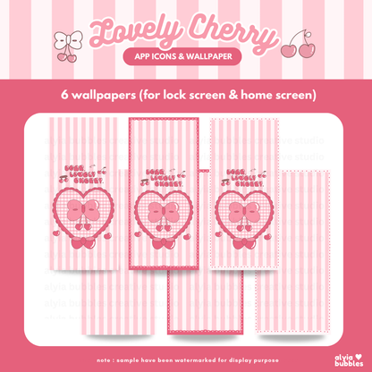 Lovely Chery App Icons & Phone Wallpaper