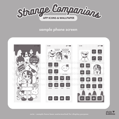 Strange Companion App Icons & Phone Wallpaper