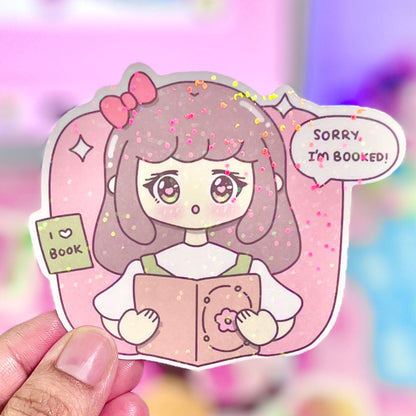 Sorry I'm Booked Vinyl Sticker