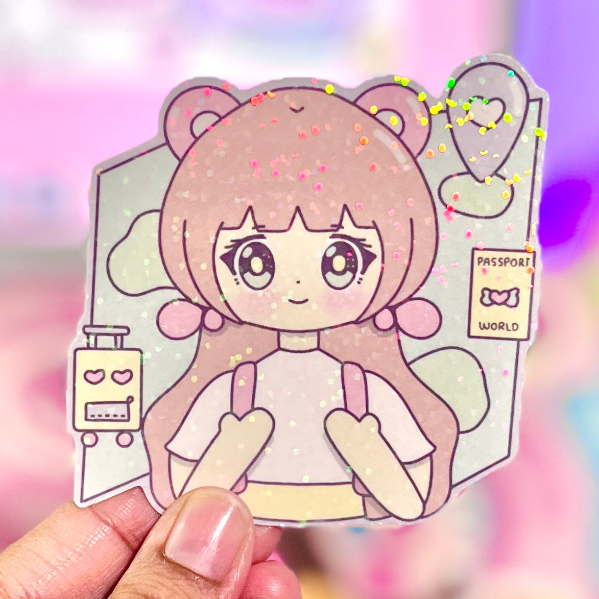 Traveler Girl Vinyl Sticker