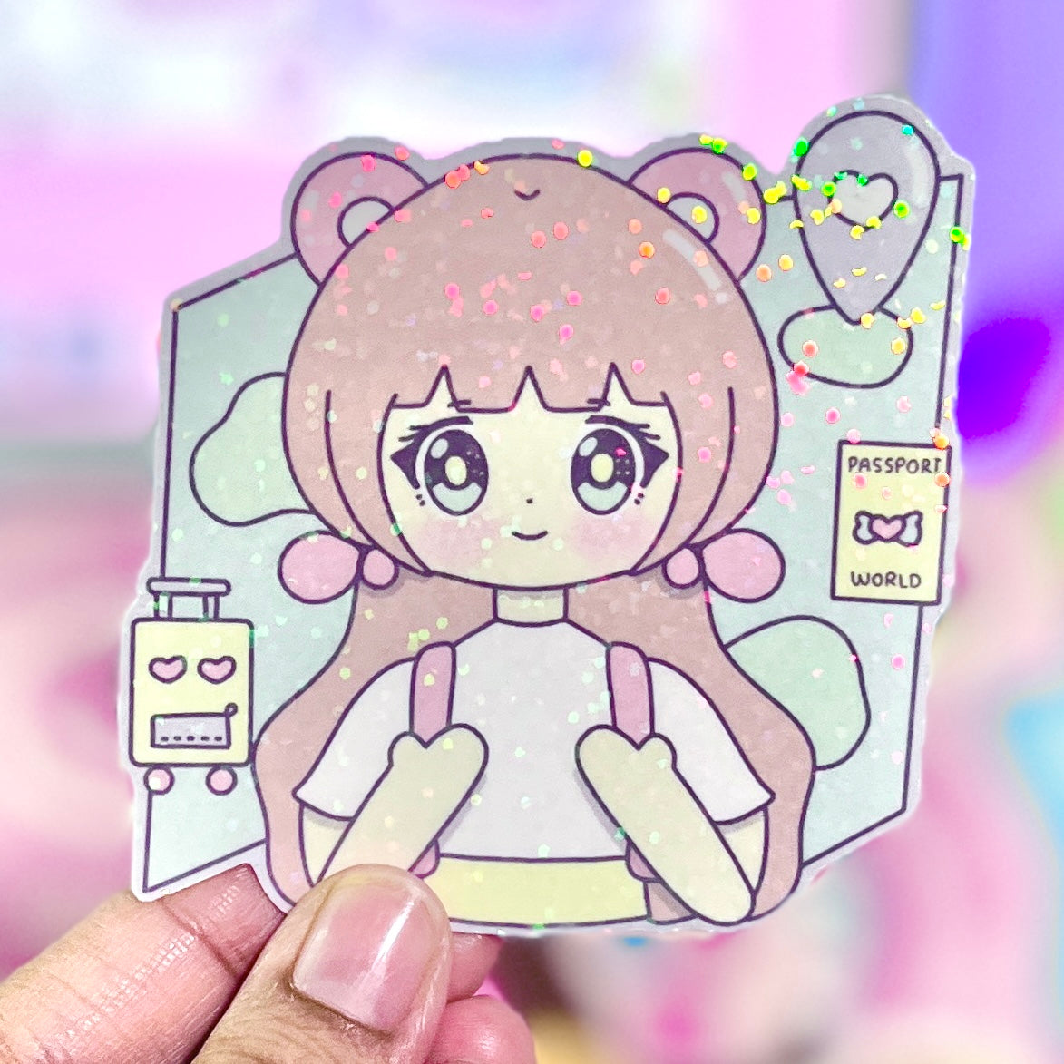 Traveler Girl Vinyl Sticker