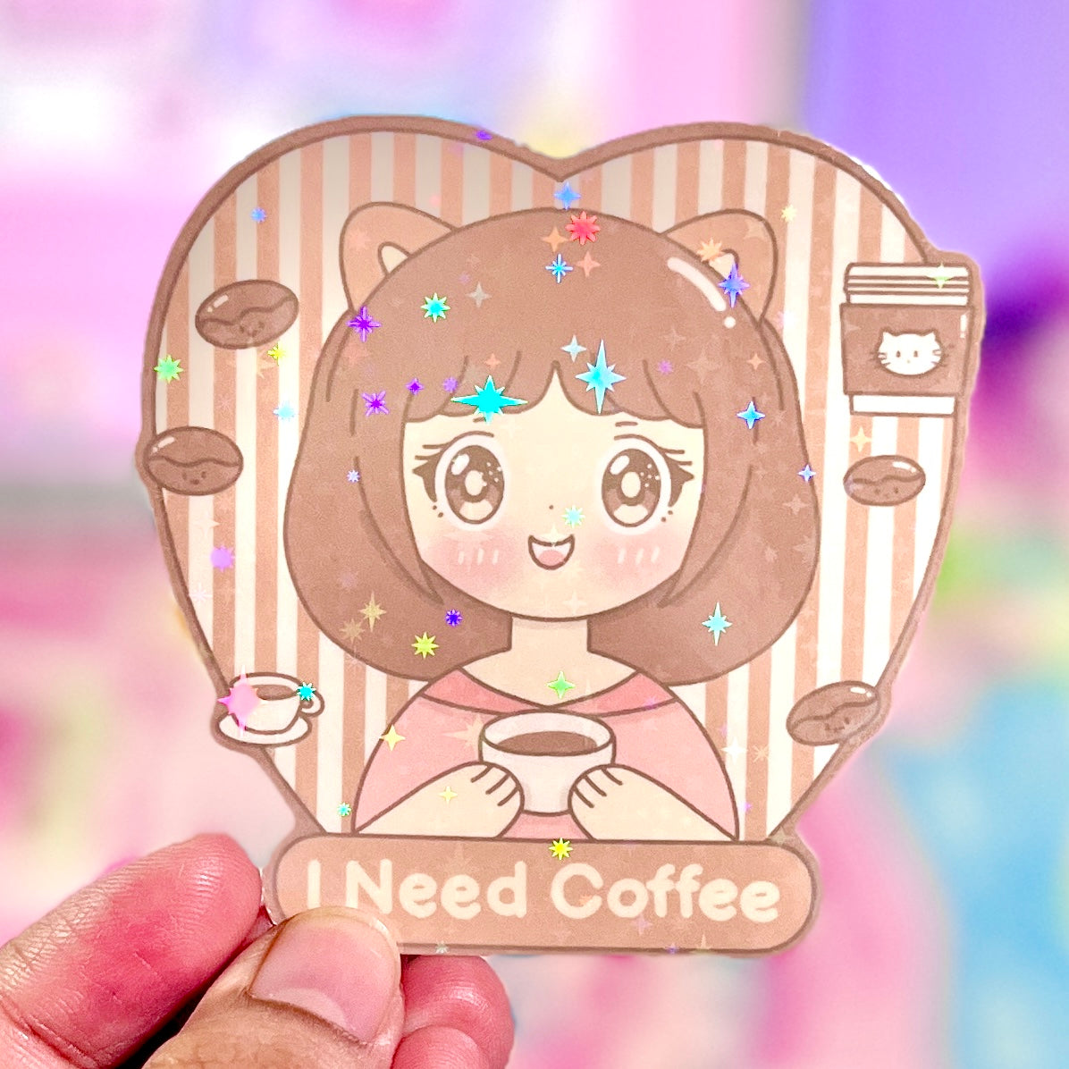 I Need Coffee Vinyl Sticker