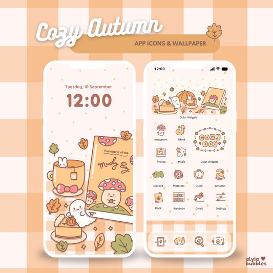 Cozy Autumn App Icons & Phone Wallpaper