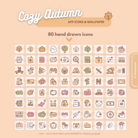 Cozy Autumn App Icons & Phone Wallpaper