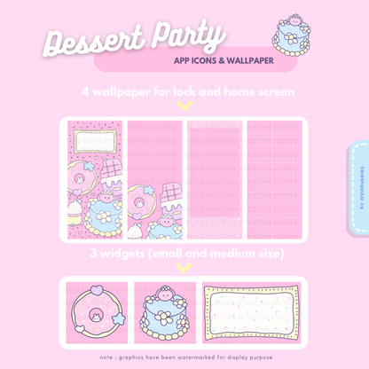 Dessert Party App Icons & Phone Wallpaper