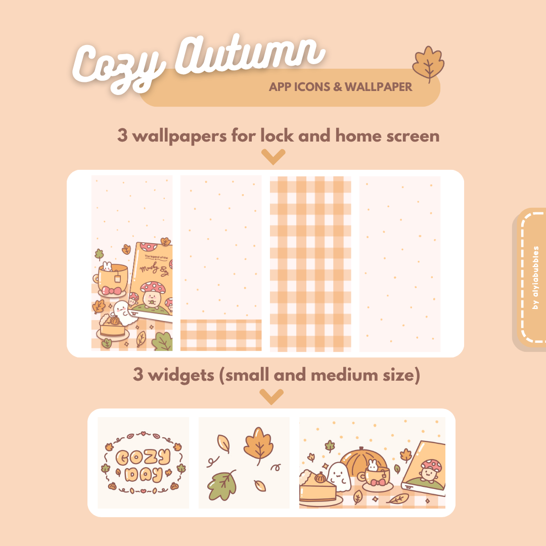 Cozy Autumn App Icons & Phone Wallpaper
