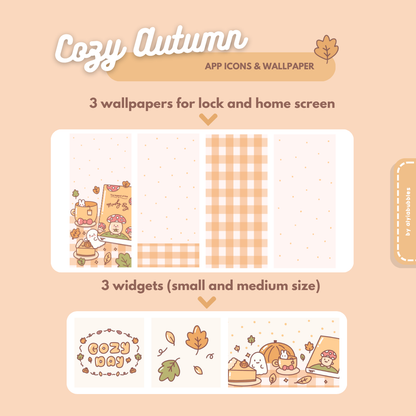 Cozy Autumn App Icons & Phone Wallpaper
